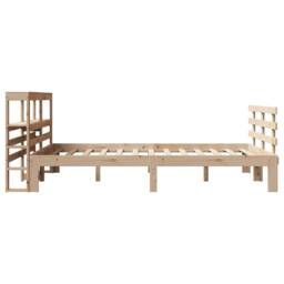 Berkfield Home Bed Frame with Headboard without Mattress 140x200 cm in Brown - thumbnail 7