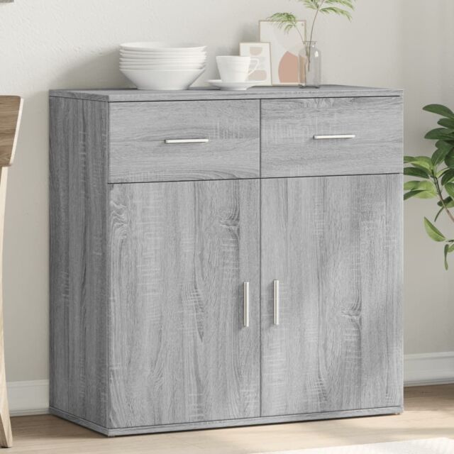 Berkfield Home Sideboard Grey Sonoma 79x38x80 cm Engineered Wood - Size: 79 x 38 x 80 cm - image 1