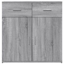 Berkfield Home Sideboard Grey Sonoma 79x38x80 cm Engineered Wood - Size: 79 x 38 x 80 cm - thumbnail 5