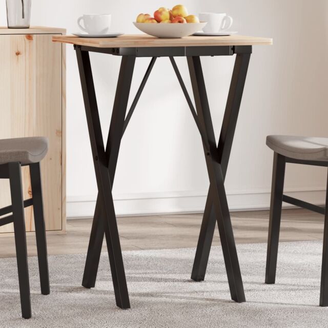 Berkfield Home Dining Table Legs X-Frame 40x40x73 cm Steel in Black - Size: 40 x 40 x 73 cm - image 1