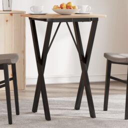 Berkfield Home Dining Table Legs X-Frame 40x40x73 cm Steel in Black - Size: 40 x 40 x 73 cm - thumbnail 1