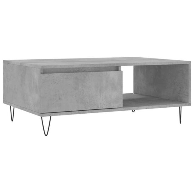 Berkfield Home Coffee Table Concrete Grey 90x60x35 cm Engineered Wood - Size: 90 x 60 x 35 cm - image 1