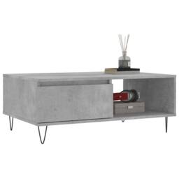Berkfield Home Coffee Table Concrete Grey 90x60x35 cm Engineered Wood - Size: 90 x 60 x 35 cm - thumbnail 3
