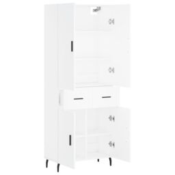 Berkfield Home Highboard White 69.5x34x180 cm Engineered Wood - thumbnail 4