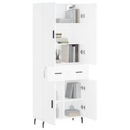 Berkfield Home Highboard White 69.5x34x180 cm Engineered Wood - thumbnail 3