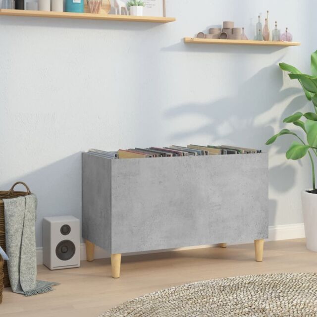 Berkfield Home Record Cabinet Concrete Grey 74.5x38x48 cm Engineered Wood - image 1