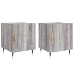 Berkfield Home Bedside Cabinets 2 pcs Grey Sonoma 40x40x50 cm Engineered Wood - Size: 40 x 40 x 50 cm - thumbnail 2