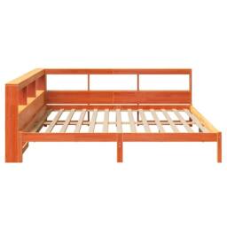 Berkfield Home Decorative Bookcase Bed without Mattress Wax Brown 200x200 cm Sol - thumbnail 8