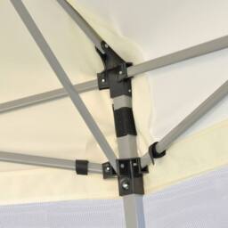 Berkfield Home Hexagonal Pop-Up Marquee with 6 Sidewalls Cream White 3.6x3.1 m - thumbnail 5