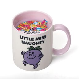 Mr. Men And Little Miss Little Miss Naughty Blueberry Muffin Scented Reusable Mug Candle in Pink - Size: Medium - thumbnail 2