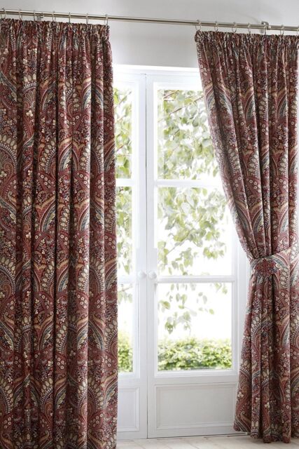 Dreams & Drapes 'Palais' Pair of Pencil Pleat Curtains With Tie-Backs - Size: 168 cm width x 183 cm drop - image 1