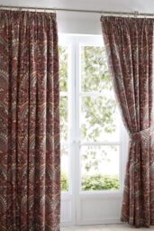 Dreams & Drapes 'Palais' Pair of Pencil Pleat Curtains With Tie-Backs - Size: 168 cm width x 183 cm drop - thumbnail 1