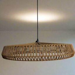 CGC Lighting Extra Large 70cm Natural String Woven Round Easy Fit Lampshade - thumbnail 5