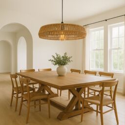 CGC Lighting Extra Large 70cm Natural String Woven Round Easy Fit Lampshade - thumbnail 1