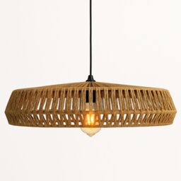 CGC Lighting Extra Large 70cm Natural String Woven Round Easy Fit Lampshade - thumbnail 2