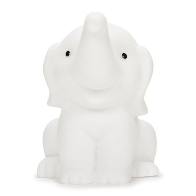 ValueLights Children's Baby Night Lights LED Colour Changing Nursery Bedside Kids Lamp Remote Control - Elephant in White - image 1