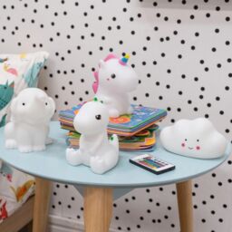 ValueLights Children's Baby Night Lights LED Colour Changing Nursery Bedside Kids Lamp Remote Control - Elephant in White - thumbnail 3