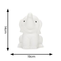 ValueLights Children's Baby Night Lights LED Colour Changing Nursery Bedside Kids Lamp Remote Control - Elephant in White - thumbnail 5