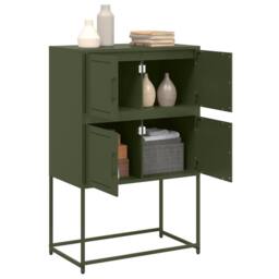 Berkfield Home Sideboard Olive Green 68.5x38.5x107 cm Steel - thumbnail 5