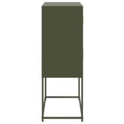 Berkfield Home Sideboard Olive Green 68.5x38.5x107 cm Steel - thumbnail 7
