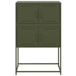 Berkfield Home Sideboard Olive Green 68.5x38.5x107 cm Steel - thumbnail 6