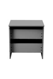 Garden Sanctuary 2-Drawer Wooden Nightstand Bedside Table in Grey - thumbnail 4