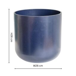 Ivyline Lisbon Planter French Navy H26Cm D26Cm- Ceramic- Best Seller- Available from 12cm to 26 cm & 5 colours - thumbnail 4