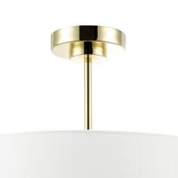 Happy Homewares Traditional Chandelier Semi Flush Ceiling Light with Linen Shade in Gold - thumbnail 5