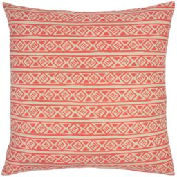 Furn Nomi Monoprint Cushion in Coral - Size: 45 cm x 45 cm