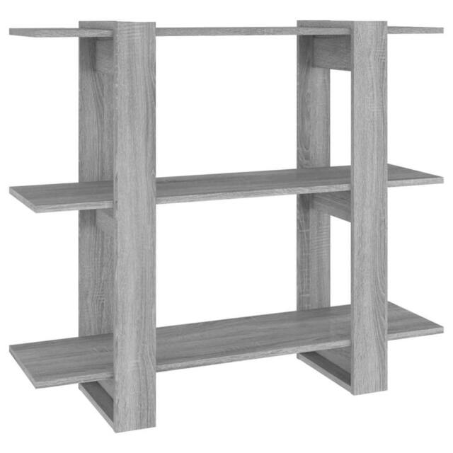 Berkfield Home Book Cabinet/Room Divider Grey Sonoma 100x30x87 cm - Size: 100 x 30 x 87 cm - image 1