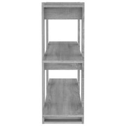 Berkfield Home Book Cabinet/Room Divider Grey Sonoma 100x30x87 cm - Size: 100 x 30 x 87 cm - thumbnail 4
