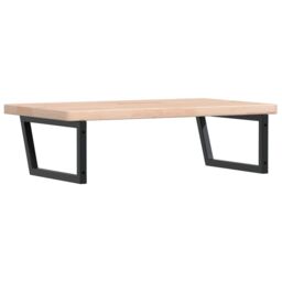Berkfield Home Basin Shelf Wall Mounted Steel & Solid Wood Oak in Brown - thumbnail 6