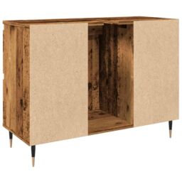 Berkfield Home Bathroom Cabinet Old Wood 80x33x60 cm Engineered Wood in Brown - Size: 80 x 33 x 60 cm - thumbnail 6
