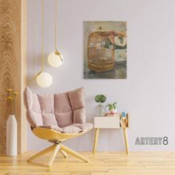 "Artery8 The Bird Cage Still Life Painting Morisot Canvas Wall Art - Size: W18"" x H24""" - thumbnail 3