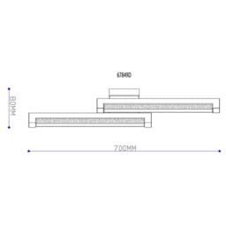 Netlighting Starla Integrated LED Semi Flush Ceiling Light Matt Black 2x LED 3000K - thumbnail 5