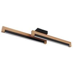 Netlighting Starla Integrated LED Semi Flush Ceiling Light Matt Black 2x LED 3000K - thumbnail 2