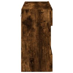 Berkfield Home TV Wall Cabinet with LED Lights Smoked Oak 78.5x30x60.5 cm in Brown - thumbnail 9