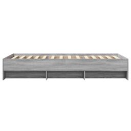 Berkfield Home Bed Frame without Mattress Grey Sonoma 100x200 cm Engineered Wood - thumbnail 6