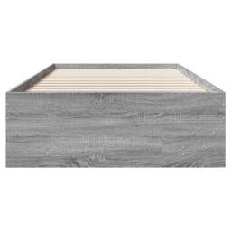 Berkfield Home Bed Frame without Mattress Grey Sonoma 100x200 cm Engineered Wood - thumbnail 5