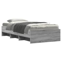 Berkfield Home Bed Frame without Mattress Grey Sonoma 100x200 cm Engineered Wood - thumbnail 3