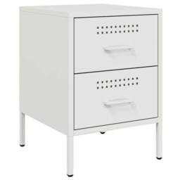 Berkfield Home Durable Bedside Cabinets 2 pcs White 36x39x50.5 cm Steel - thumbnail 5