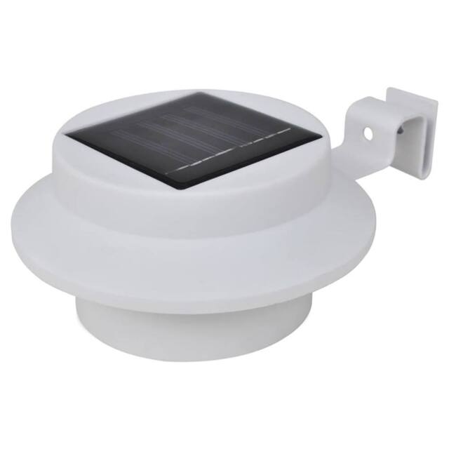 Berkfield Home Outdoor Solar Fence Lamps 12 pcs LED White