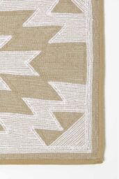 Homescapes Natural & White Bath Mat 100% Cotton Aztec Design, 50 x 80 cm in Beige - thumbnail 4