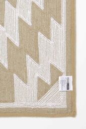 Homescapes Natural & White Bath Mat 100% Cotton Aztec Design, 50 x 80 cm in Beige - thumbnail 5