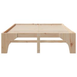 Berkfield Home Floor Bed Frame with Storage Brown 160 x 200 cm Solid pine wood - thumbnail 6