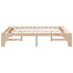 Berkfield Home Floor Bed Frame with Storage Brown 160 x 200 cm Solid pine wood - thumbnail 7
