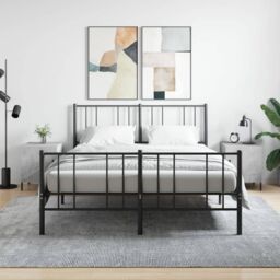 Berkfield Home Bedside Cabinets 2 pcs Concrete Grey 40x40x50 cm Engineered Wood - Size: 40 x 40 x 50 cm - thumbnail 1