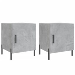 Berkfield Home Bedside Cabinets 2 pcs Concrete Grey 40x40x50 cm Engineered Wood - Size: 40 x 40 x 50 cm - thumbnail 2
