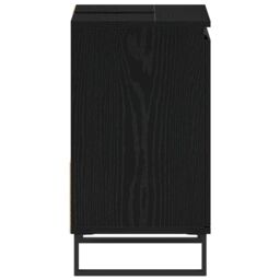 Berkfield Home Bathroom Sink Cabinet Black Oak 65x33x60 cm Engineered Wood - Size: 65 x 33 x 60 cm - thumbnail 7