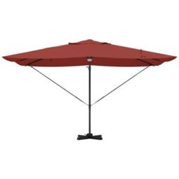 Berkfield Home Cantilever Umbrella Terracotta Polyester Large Collapsible in Burnt Orange - thumbnail 6